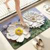 Estera de ba&ntilde;o de secado r&aacute;pido de diatomita lavable de nuevo dise&ntilde;o 3D