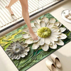 Estera de ba&ntilde;o de secado r&aacute;pido de diatomita lavable de nuevo dise&ntilde;o 3D